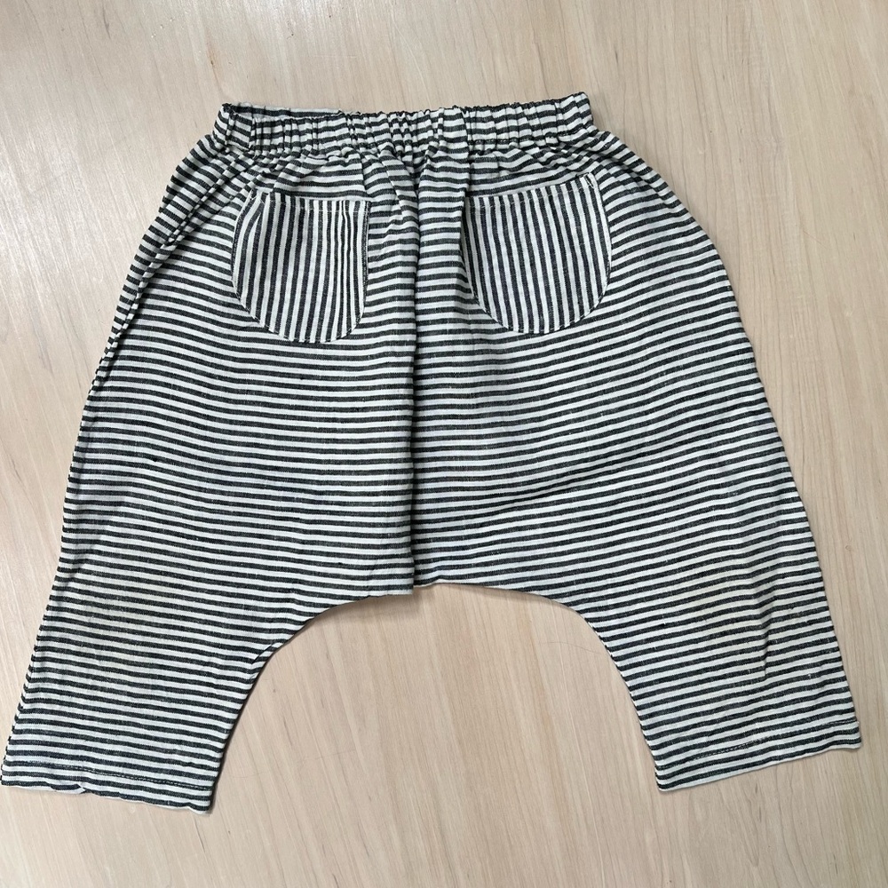 Kids Soor Ploom striped linen harem pants, size 6-7 years